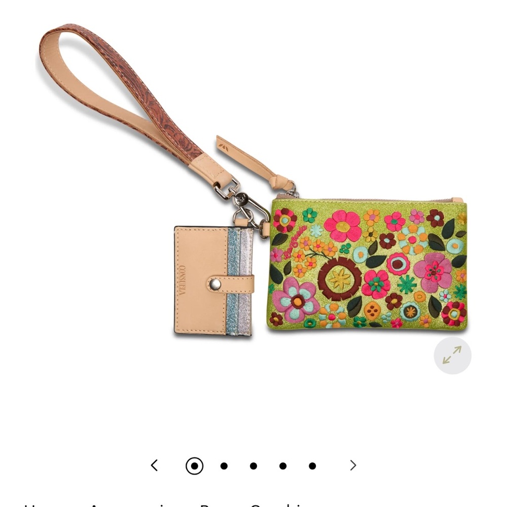 Colorful Floral Women's Wristlet